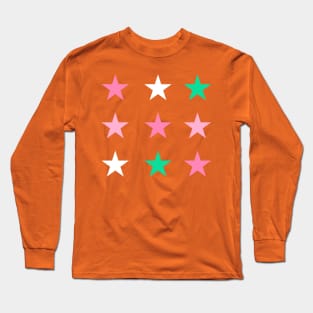 Pink Stars Long Sleeve T-Shirt